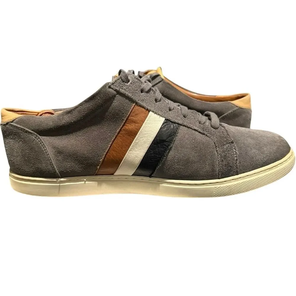 Allen Edmonds Men’s Courtside Signature Suede Sneakers Size 10.5 E Grey Vintage